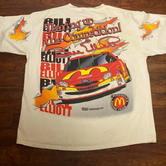 Vintage Bill Elliot McDonalds 1998 T-shirts Nascar No 94